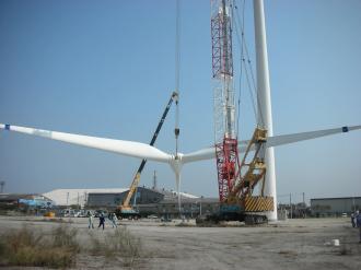テトラエナジーひびき風力発電所　Ｖ80-20ＭＶタワー高67.0ｍ